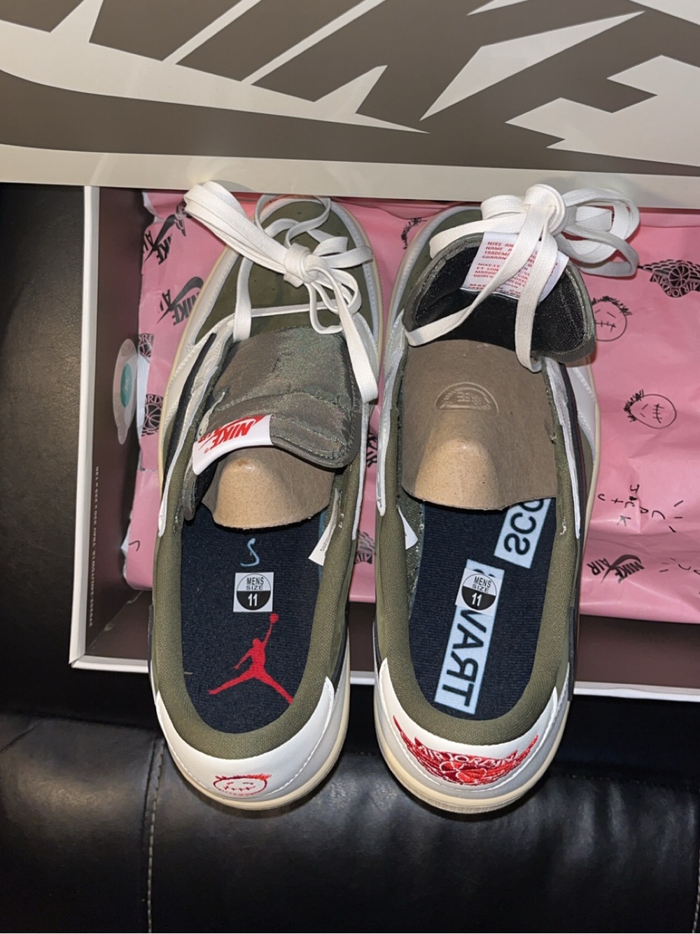 2025 TRAVIS SCOTT x JORDAN 1 LOW MEDIUM OLIVE” - Picture 8 of 13